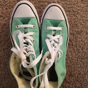 Teal Converse High-Top Shoes